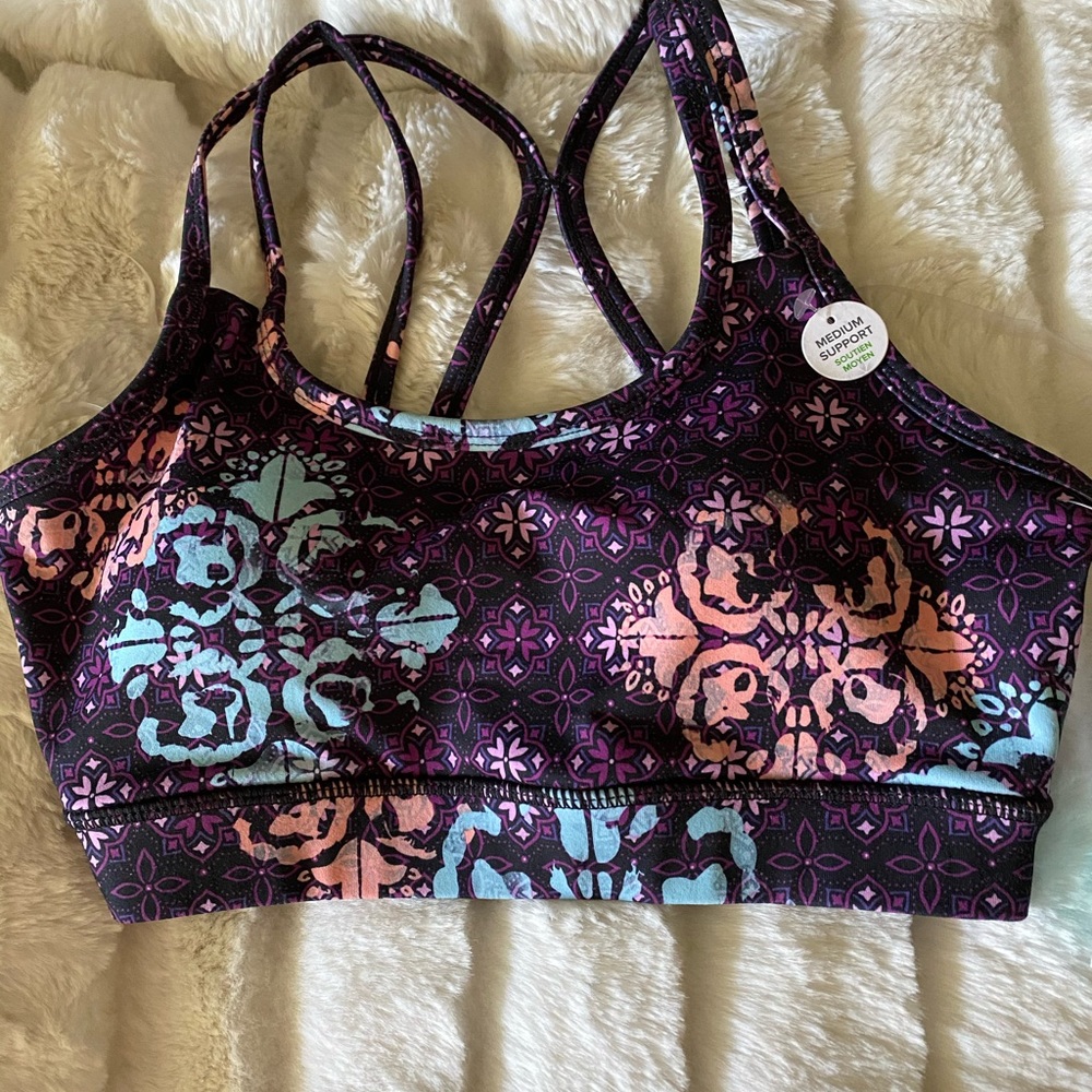 Gaiam Stutch Fux Shine Strappy Sport Bra